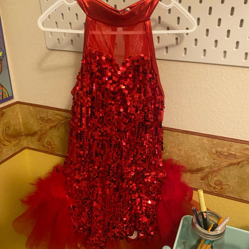 Sparkling Red Sequin Kids Costume